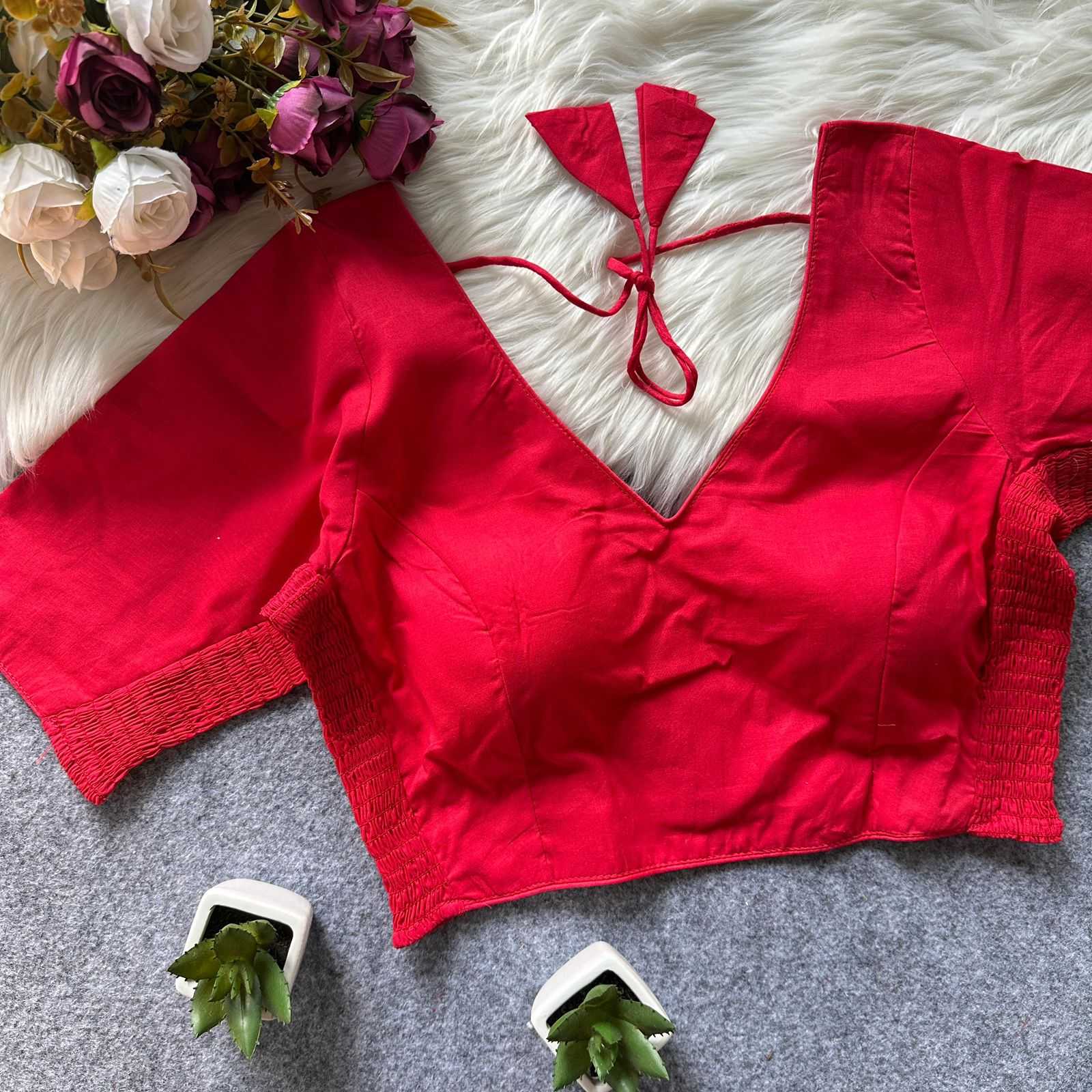 Keevaa Exporter  Silk Cotton Party Wear Blouse - YNF Online