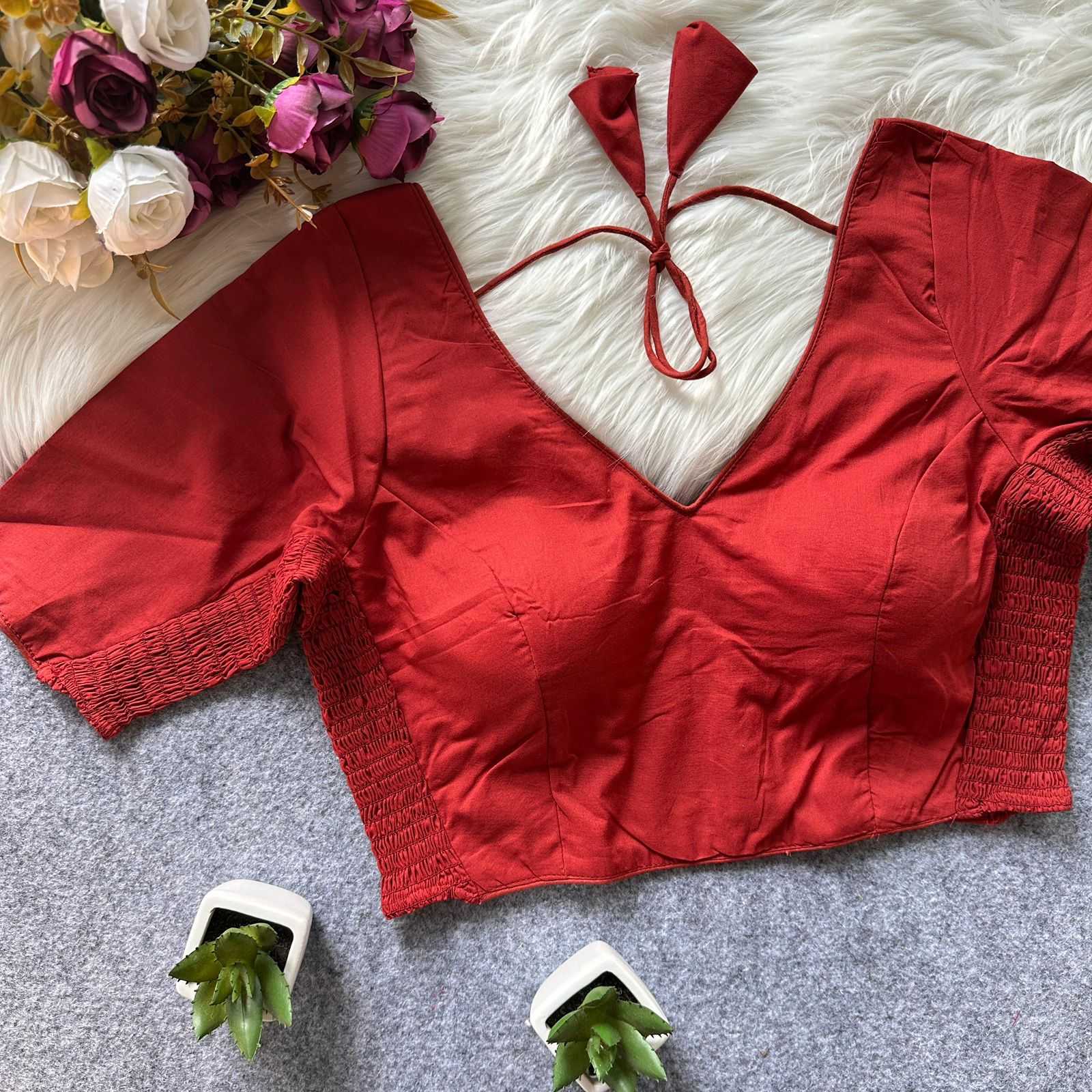 Keevaa Exporter  Silk Cotton Party Wear Blouse - YNF Online