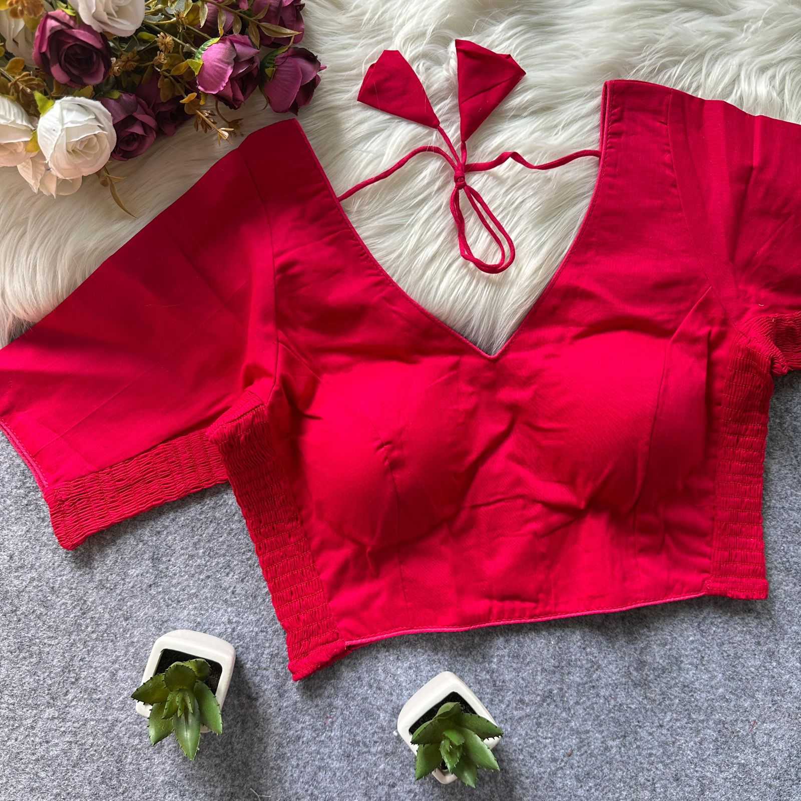 Keevaa Exporter  Silk Cotton Party Wear Blouse - YNF Online