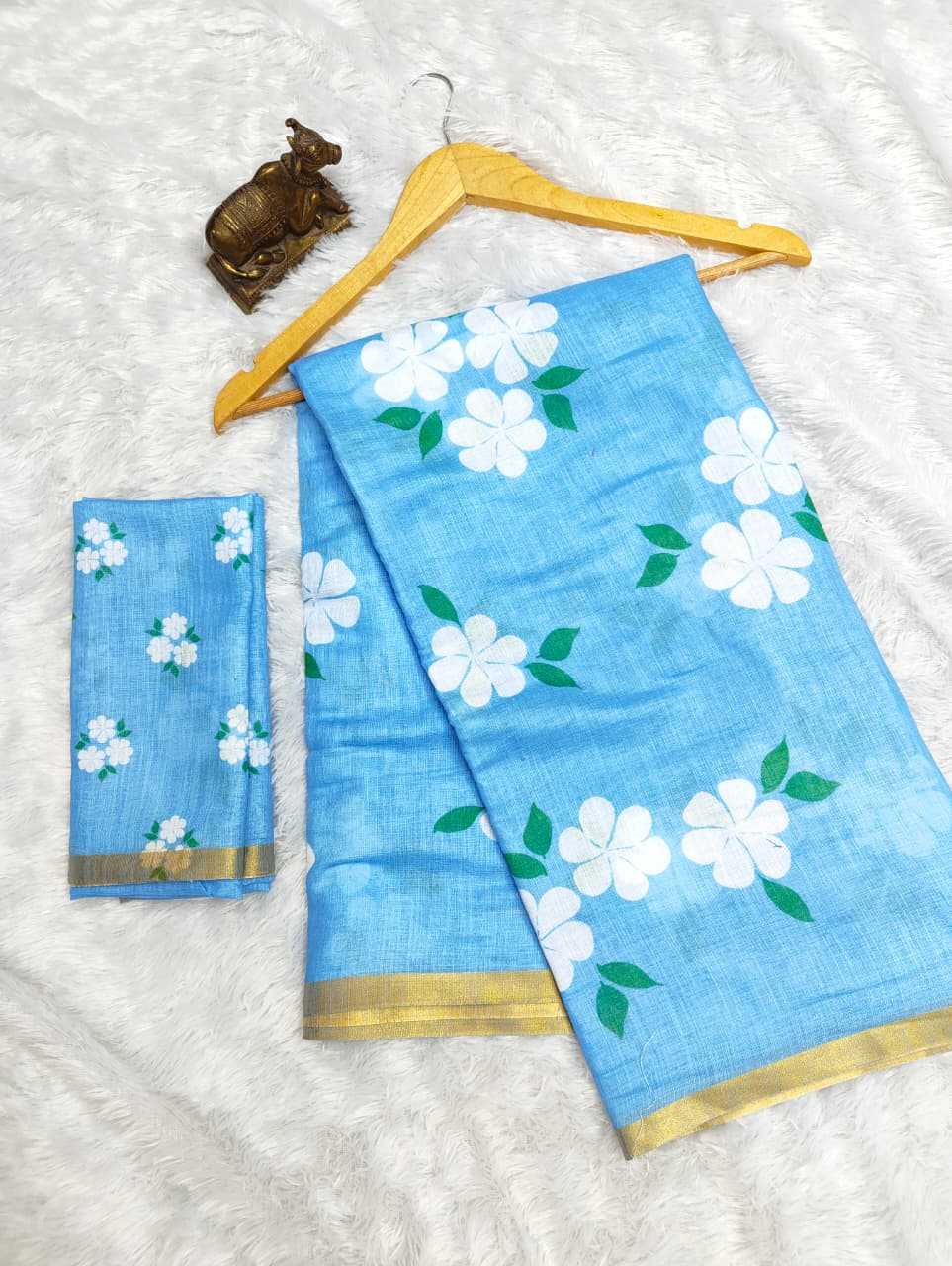 YNF Wholesale Linen Printed Sarees  | Surat Manufacturer