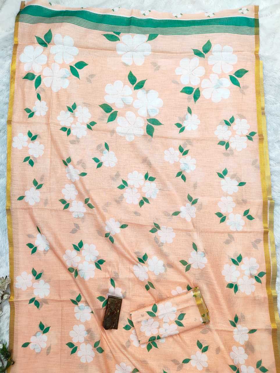 YNF Wholesale Linen Printed Sarees  | Surat Manufacturer