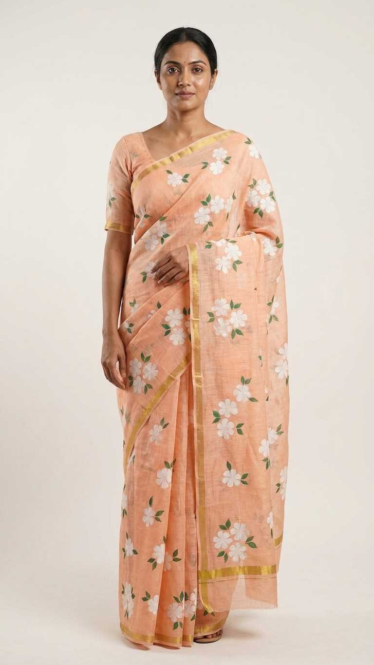 YNF Wholesale Linen Printed Sarees  | Surat Manufacturer