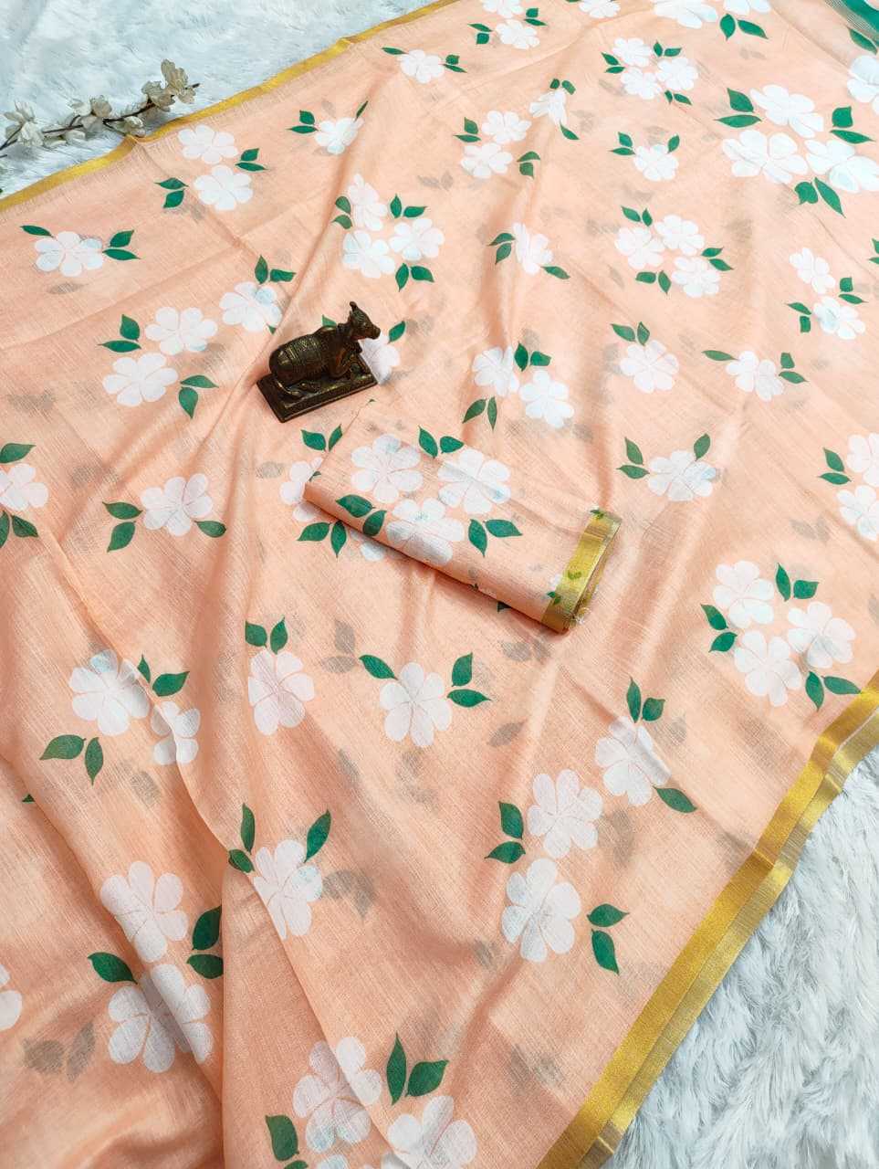 YNF Wholesale Linen Printed Sarees  | Surat Manufacturer