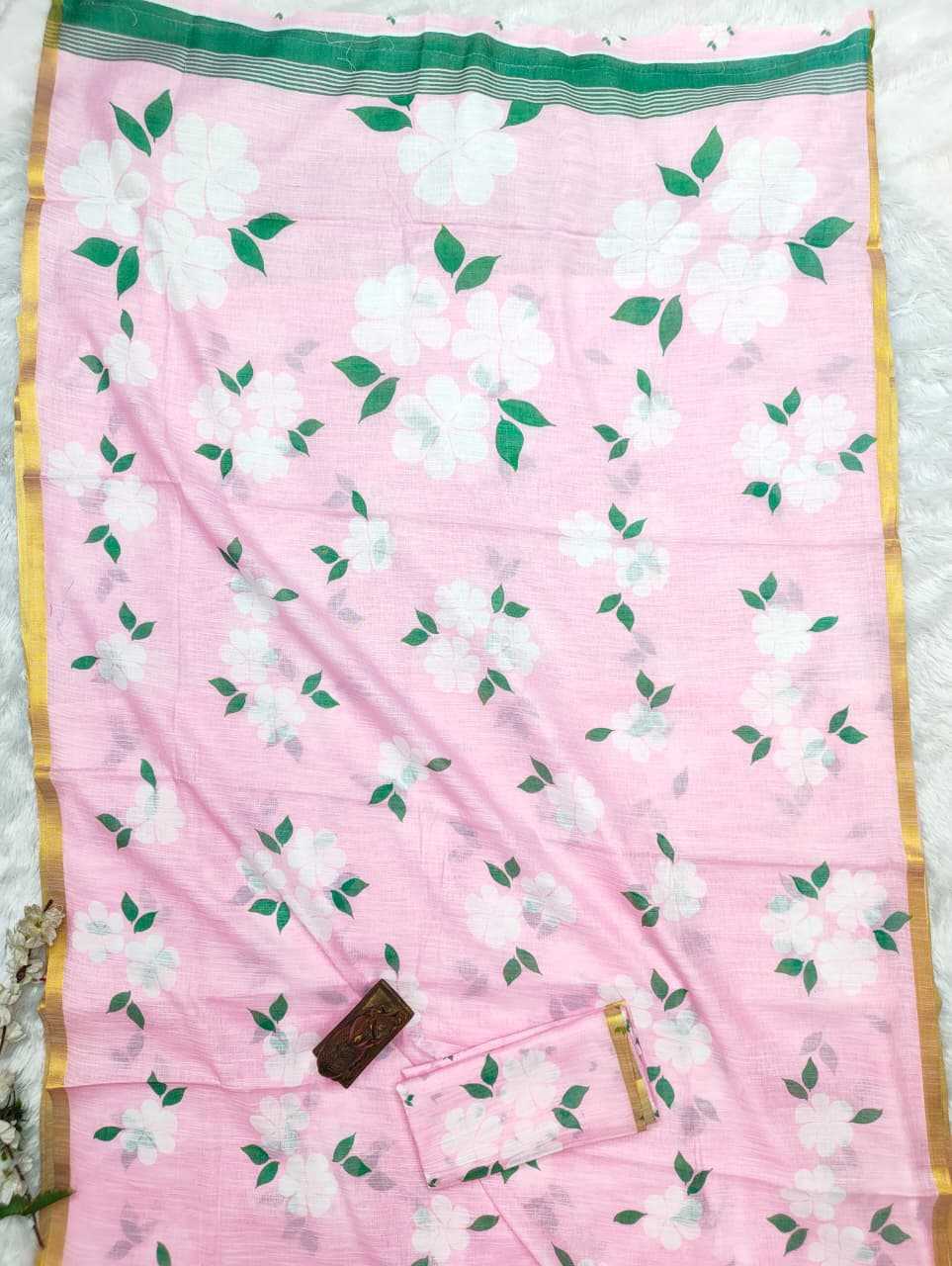 YNF Wholesale Linen Printed Sarees  | Surat Manufacturer