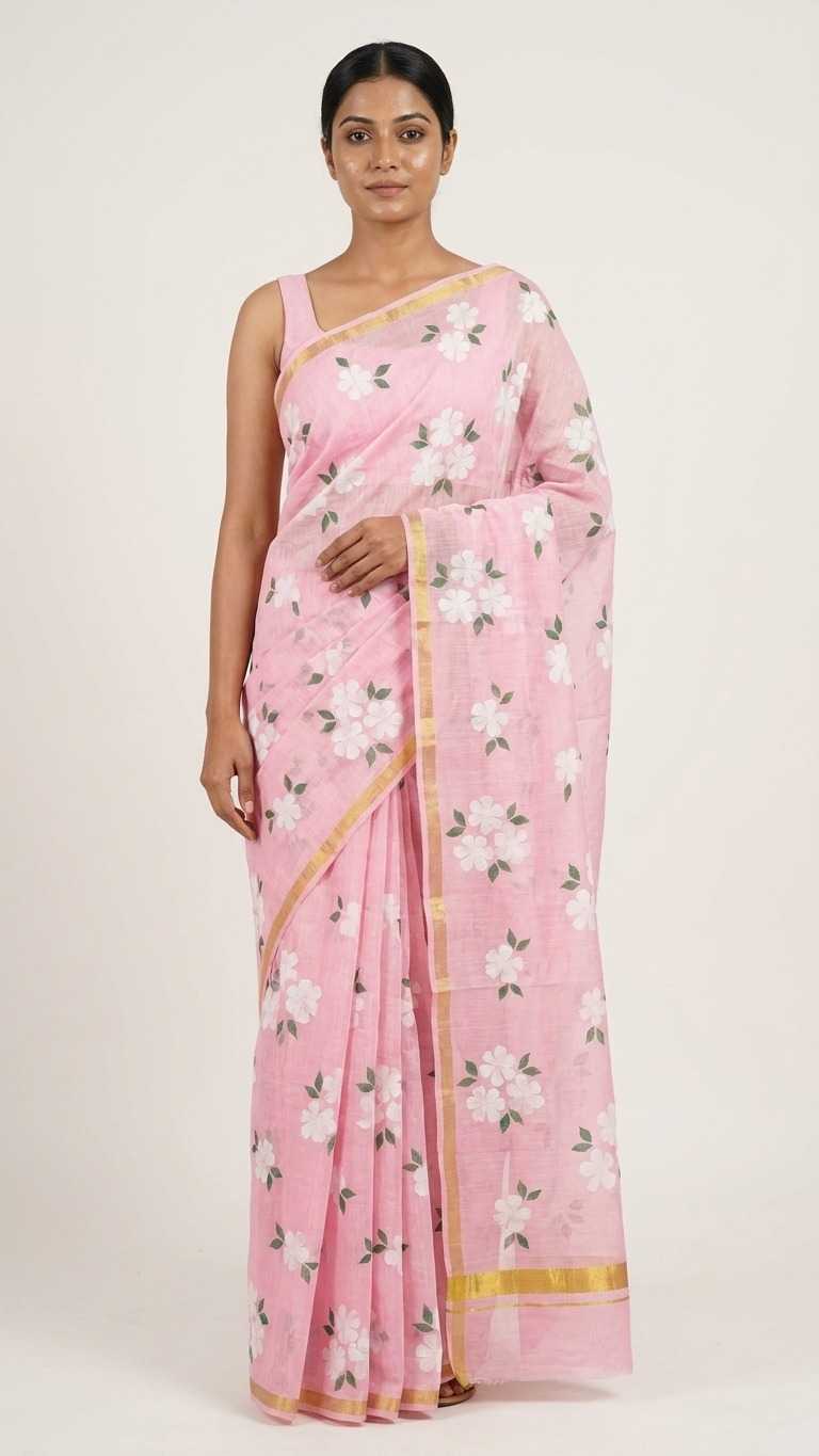 YNF Wholesale Linen Printed Sarees  | Surat Manufacturer