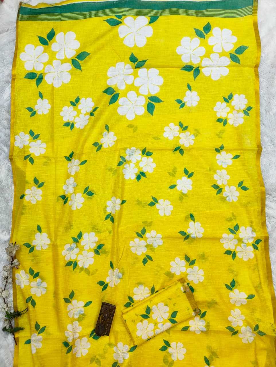 YNF Wholesale Linen Printed Sarees  | Surat Manufacturer