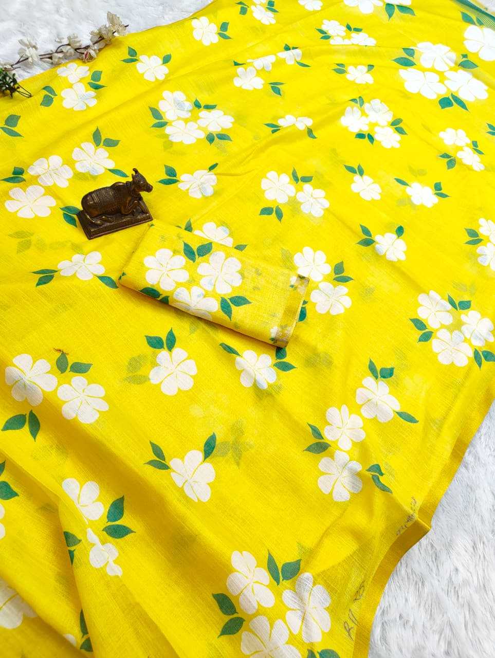 YNF Wholesale Linen Printed Sarees  | Surat Manufacturer