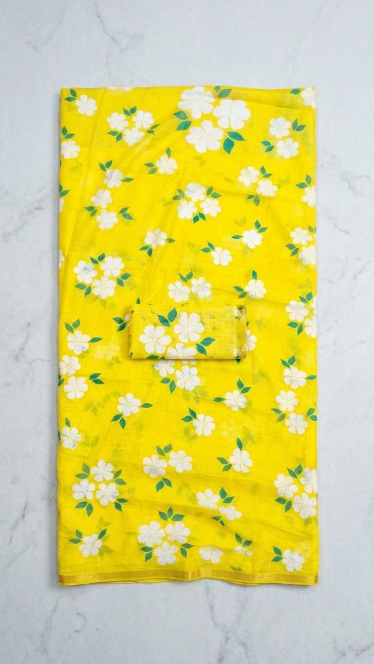 YNF Wholesale Linen Printed Sarees  | Surat Manufacturer