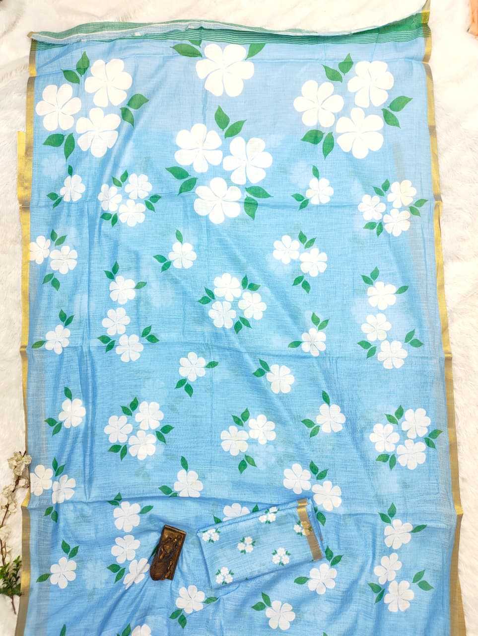 YNF Wholesale Linen Printed Sarees  | Surat Manufacturer