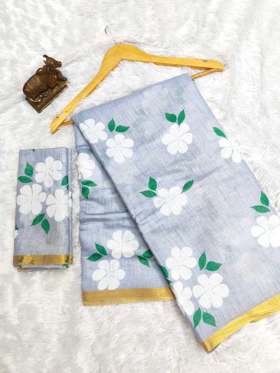 YNF Wholesale Linen Printed Sarees  | Surat Manufacturer