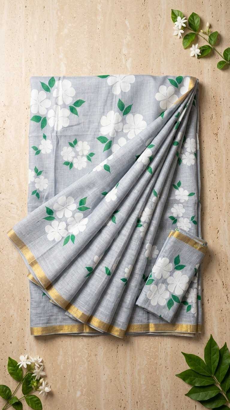 YNF Wholesale Linen Printed Sarees  | Surat Manufacturer