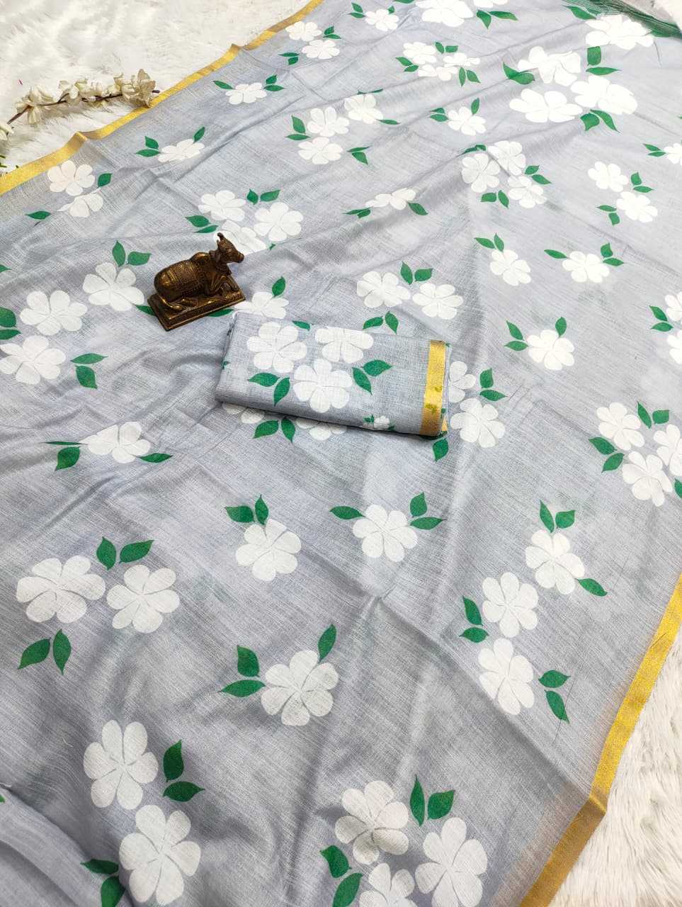 YNF Wholesale Linen Printed Sarees  | Surat Manufacturer