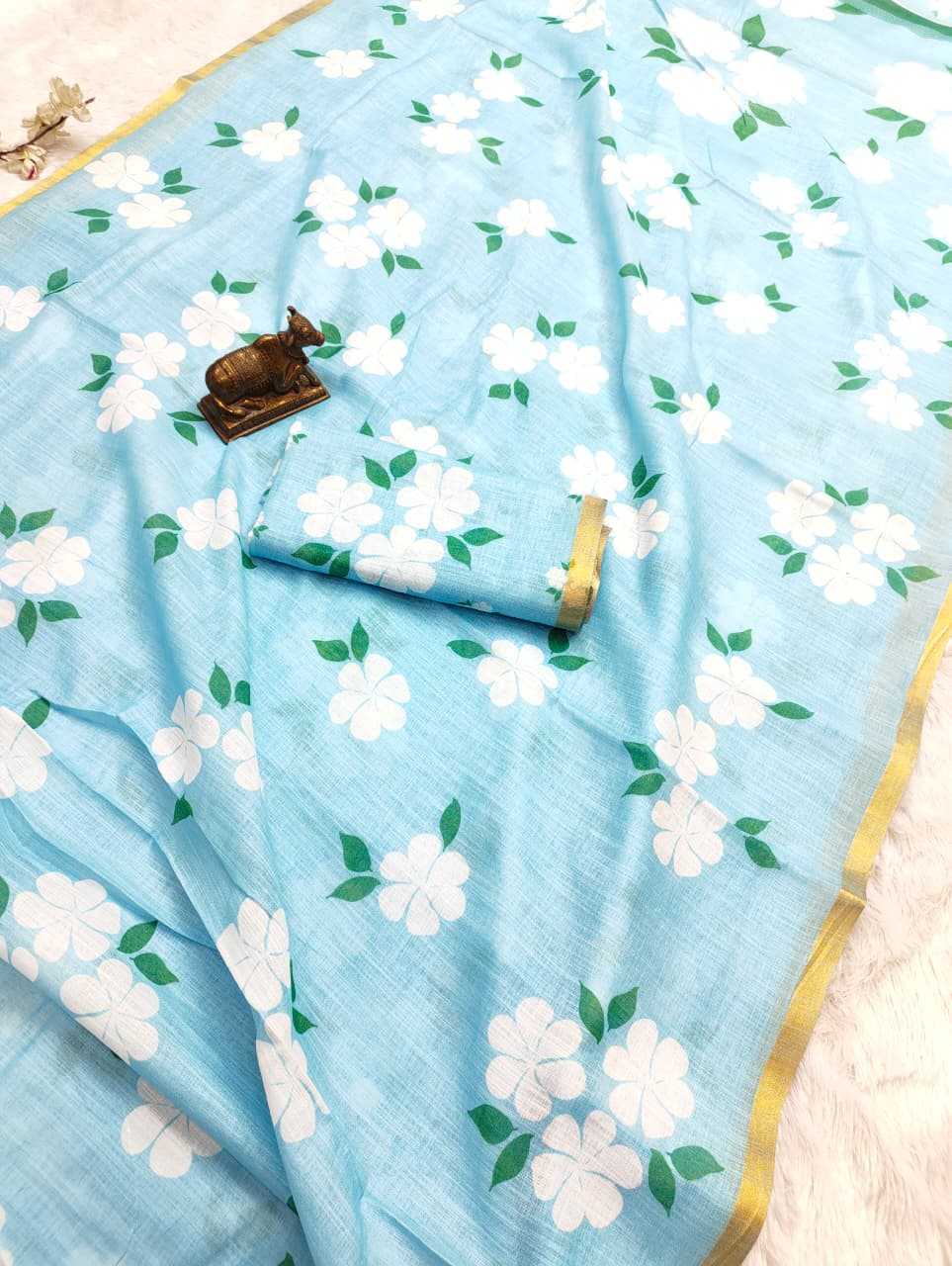 YNF Wholesale Linen Printed Sarees  | Surat Manufacturer