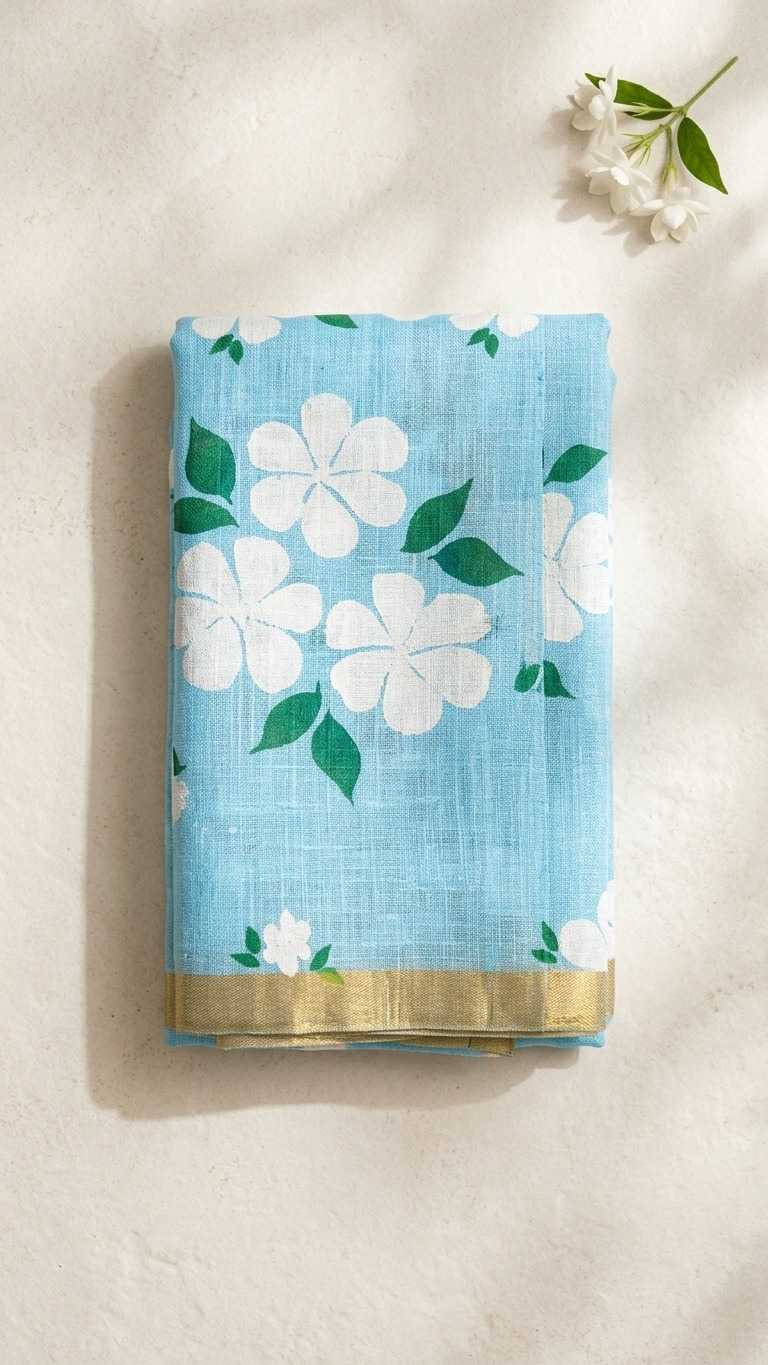 YNF Wholesale Linen Printed Sarees  | Surat Manufacturer