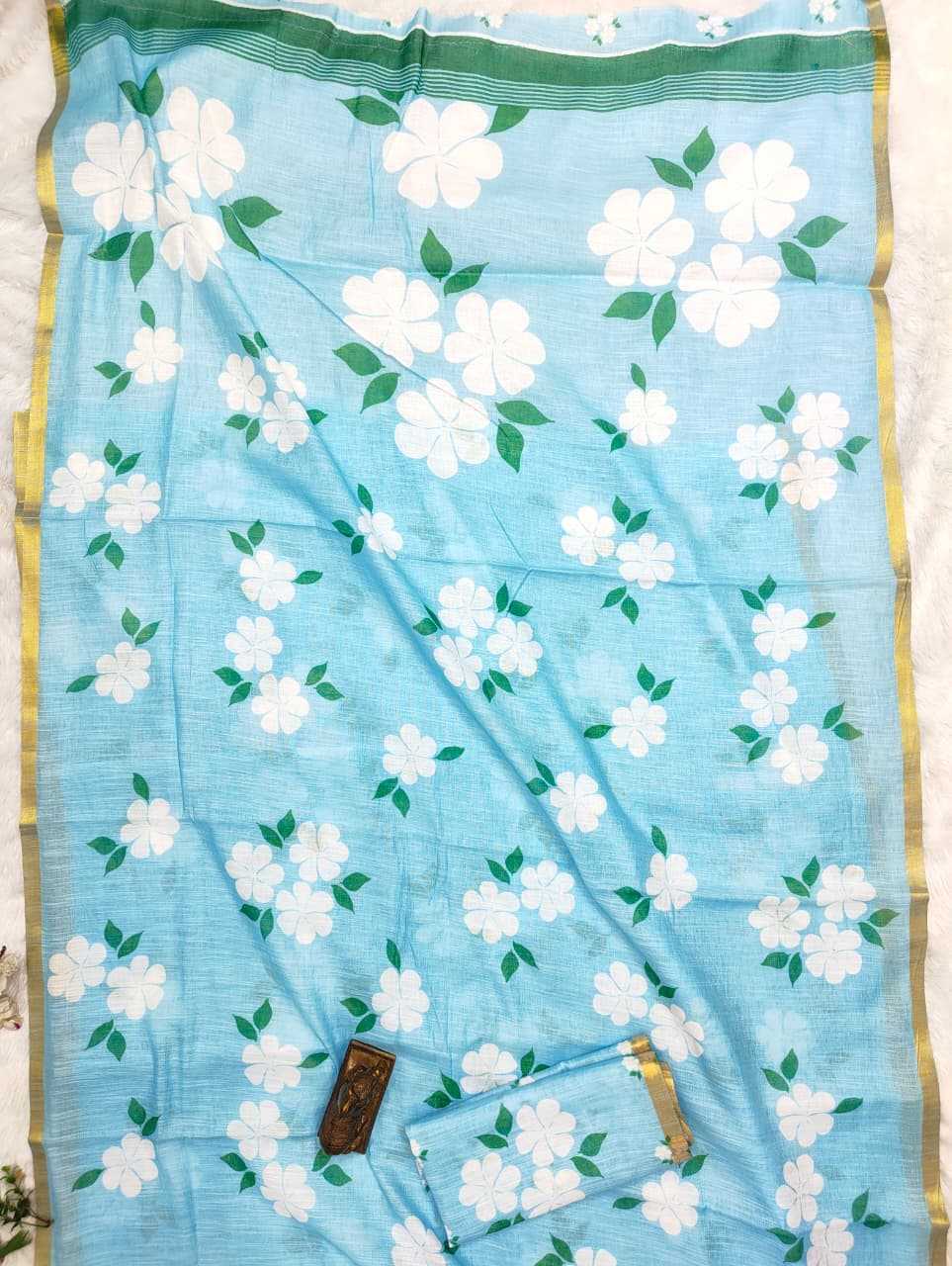 YNF Wholesale Linen Printed Sarees  | Surat Manufacturer