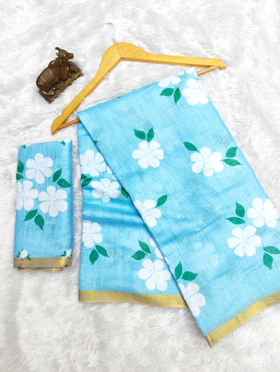 YNF Wholesale Linen Printed Sarees  | Surat Manufacturer