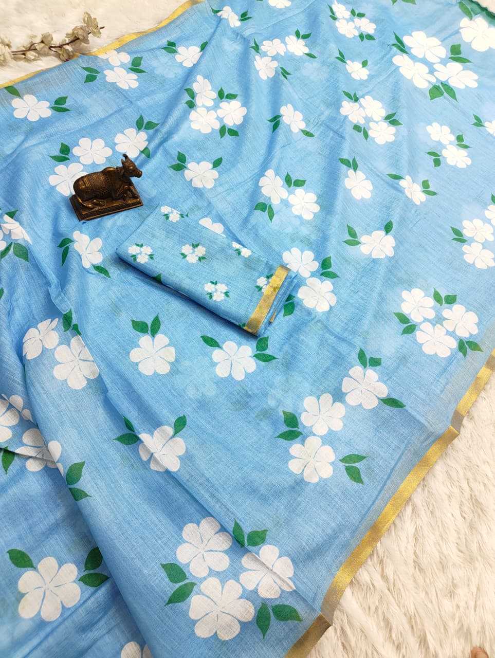 YNF Wholesale Linen Printed Sarees  | Surat Manufacturer