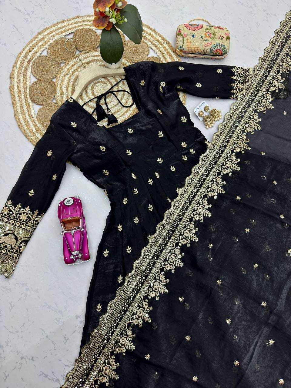 YNF Wholesale Silk Embroidery Gowns  | Surat Manufacturer