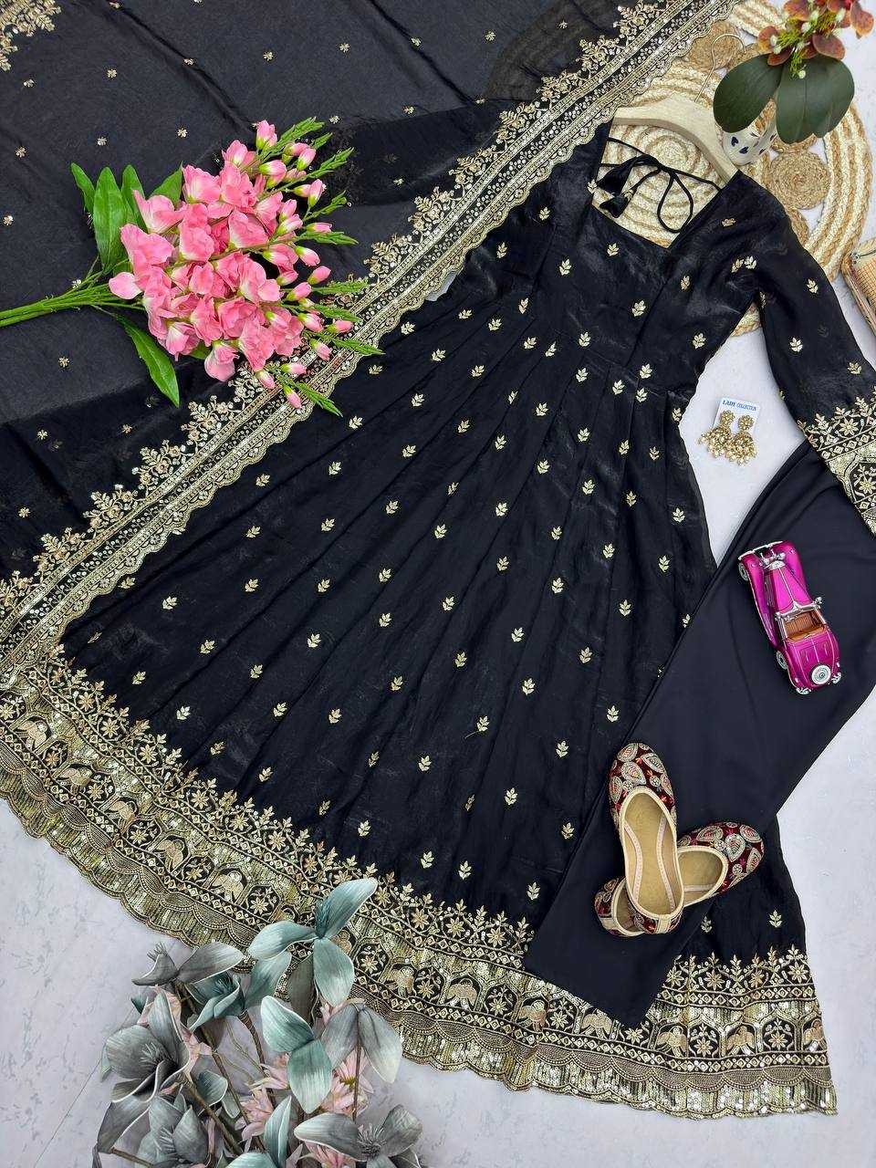 YNF Wholesale Silk Embroidery Gowns  | Surat Manufacturer