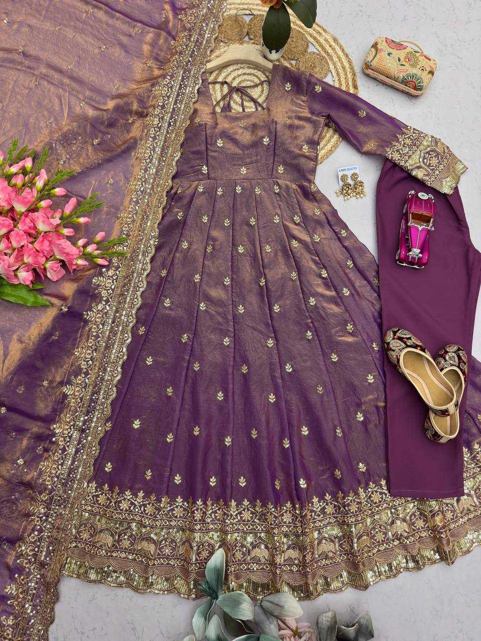 YNF Wholesale Silk Embroidery Gowns  | Surat Manufacturer