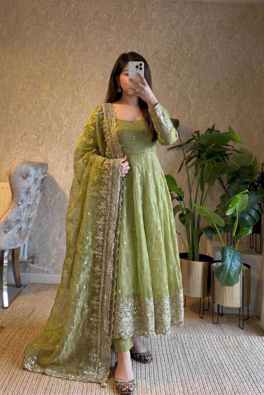 YNF Wholesale Silk Embroidery Gowns  | Surat Manufacturer
