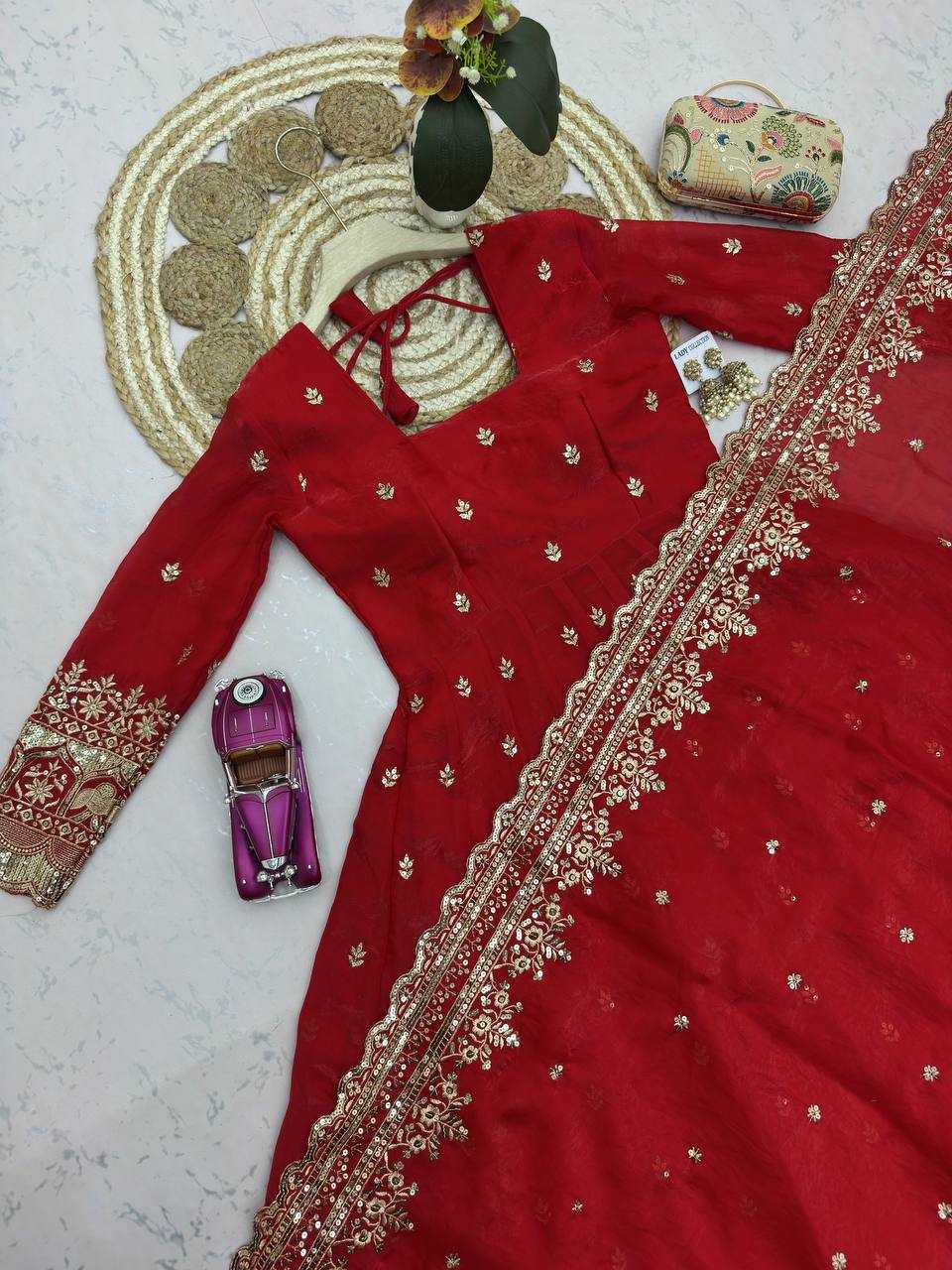 YNF Wholesale Silk Embroidery Gowns  | Surat Manufacturer