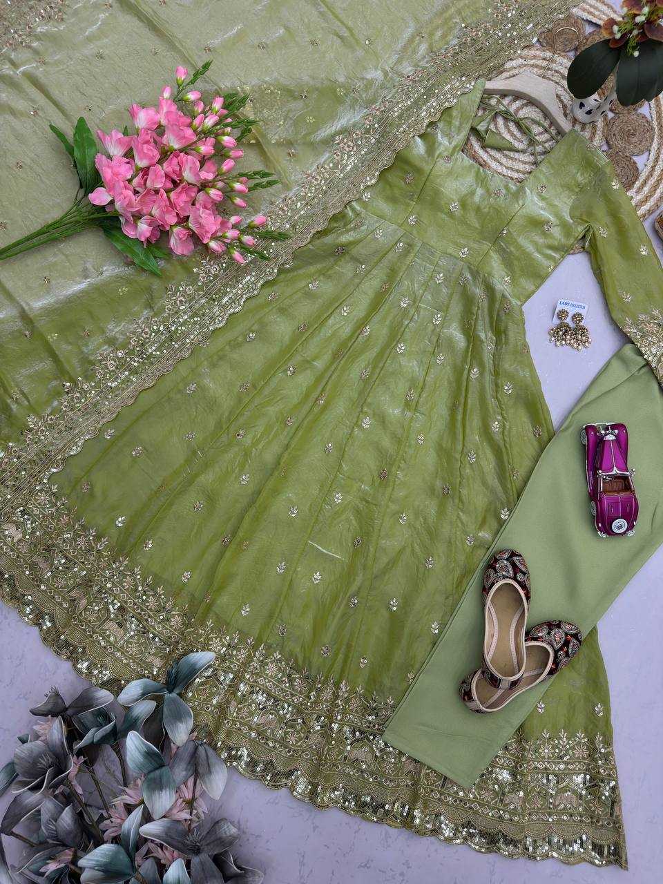 YNF Wholesale Silk Embroidery Gowns  | Surat Manufacturer