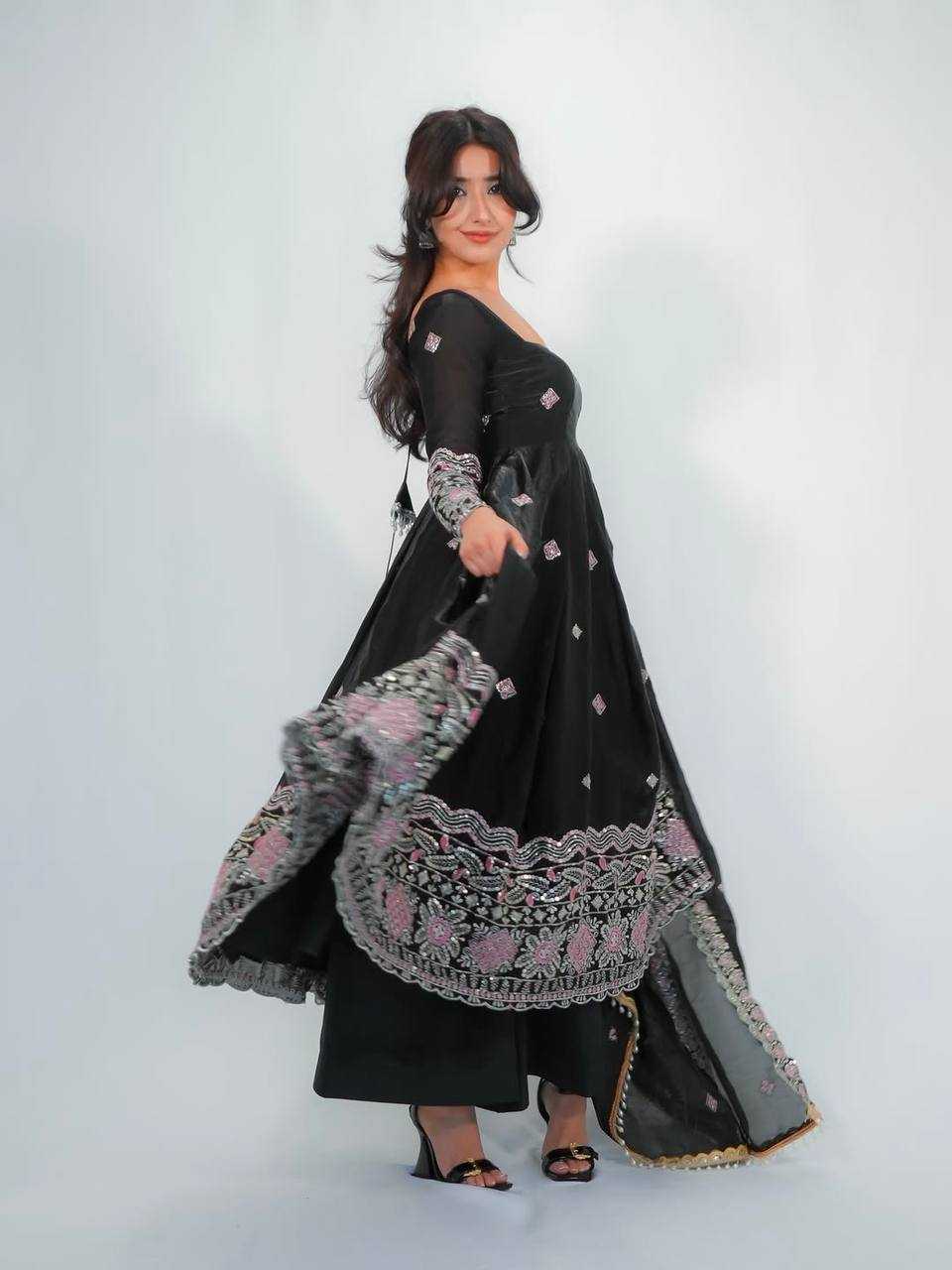 YNF Wholesale Silk Party Wear Gowns  | Surat Manufacturer