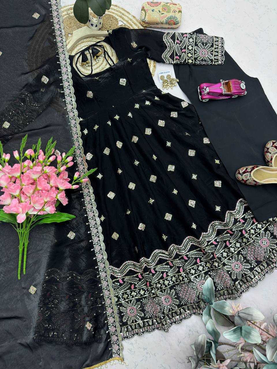 YNF Wholesale Silk Party Wear Gowns  | Surat Manufacturer