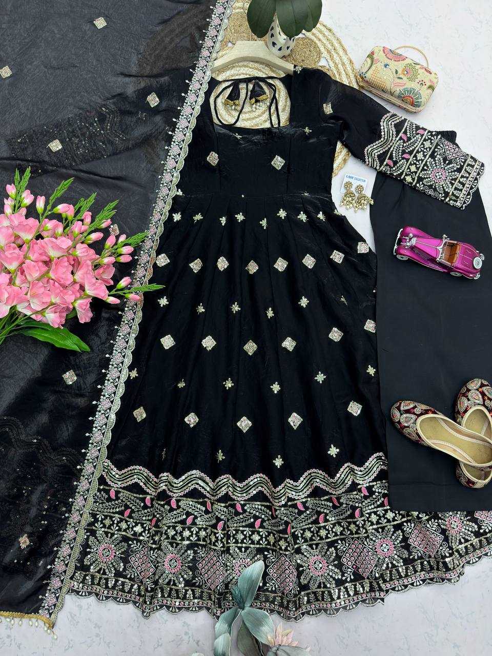 YNF Wholesale Silk Party Wear Gowns  | Surat Manufacturer