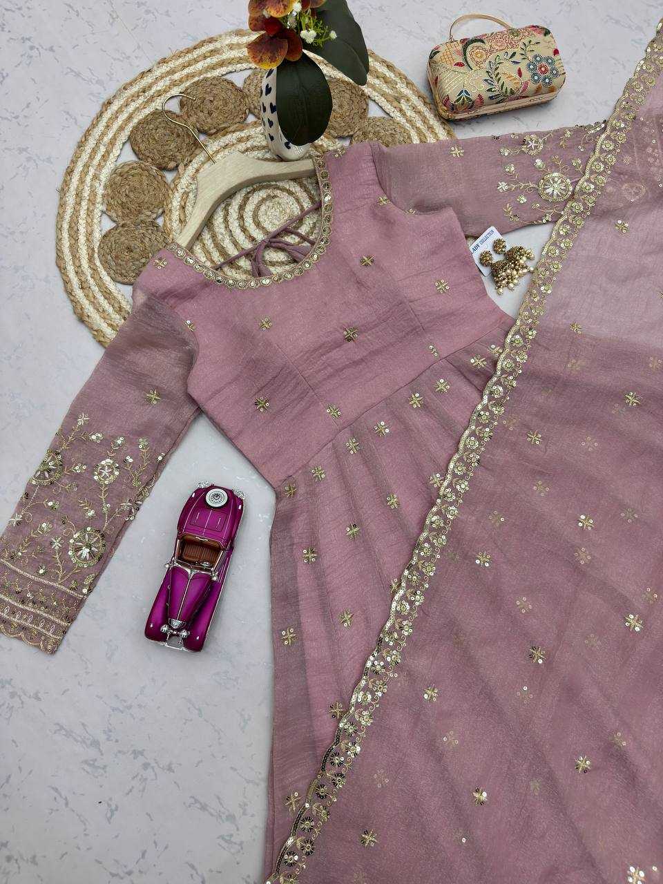 YNF Wholesale Heavy Silk Embroidery Gowns  | Surat Manufacturer
