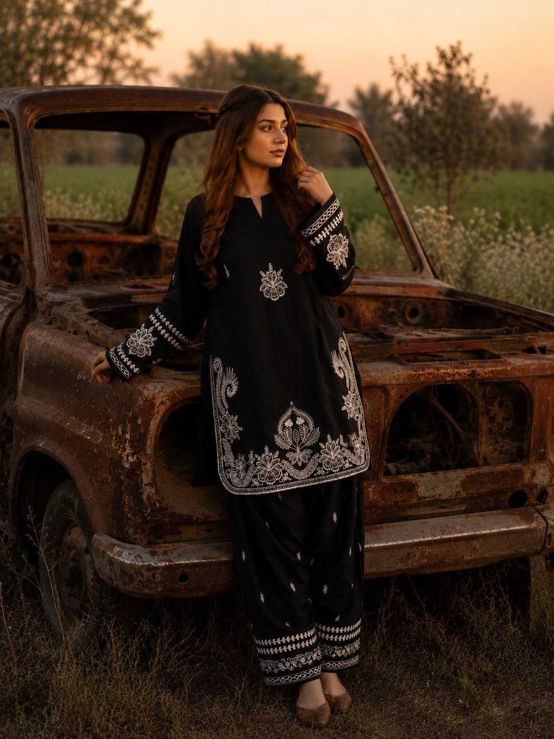 YNF Wholesale Heavy Roman Silk Embroidered Kurtis  | Surat Manufacturer