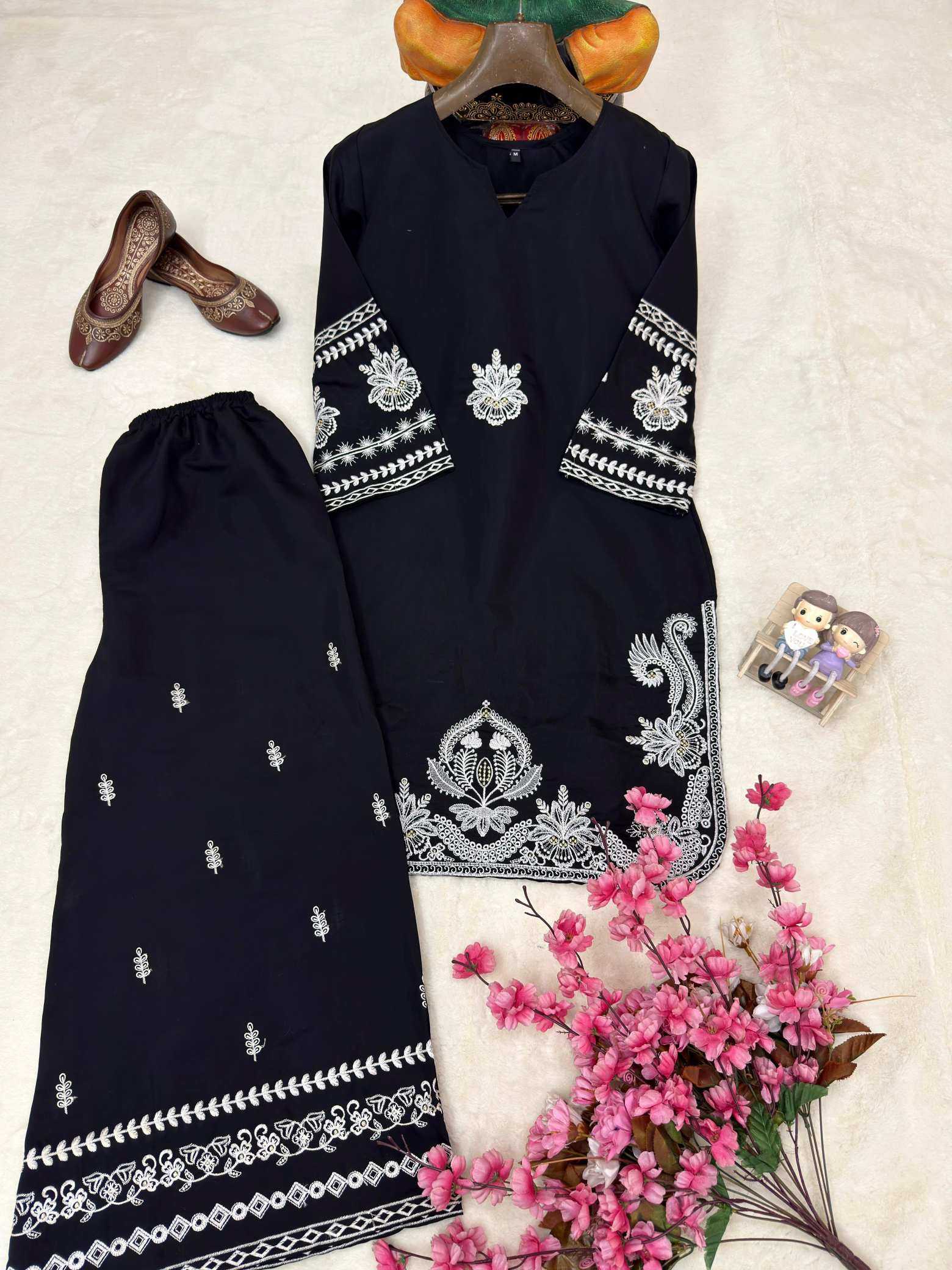YNF Wholesale Heavy Roman Silk Embroidered Kurtis  | Surat Manufacturer