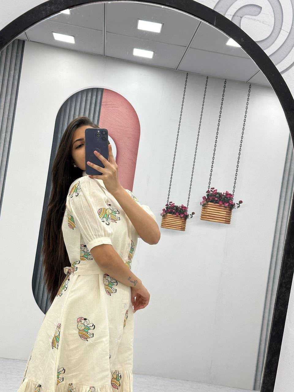 YNF Wholesale Cotton Embroidery Gowns  | Surat Manufacturer