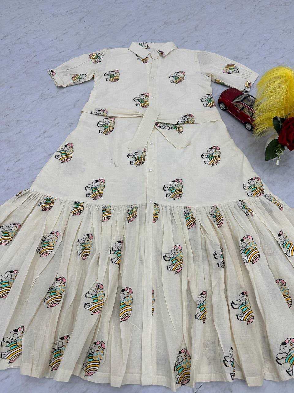 YNF Wholesale Cotton Embroidery Gowns  | Surat Manufacturer