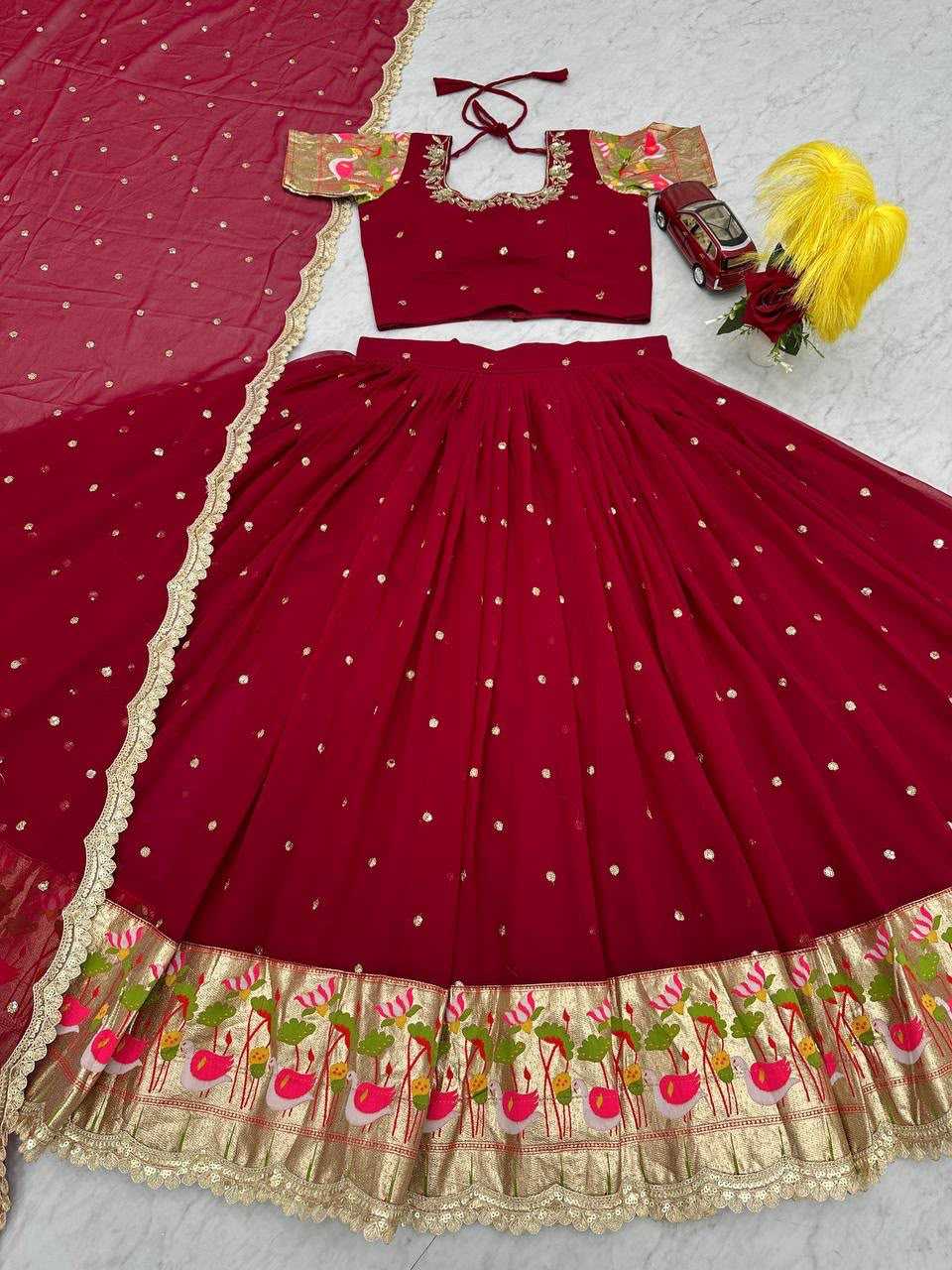 YNF Wholesale Georgette Embroidered Lehenga  | Surat Manufacturer