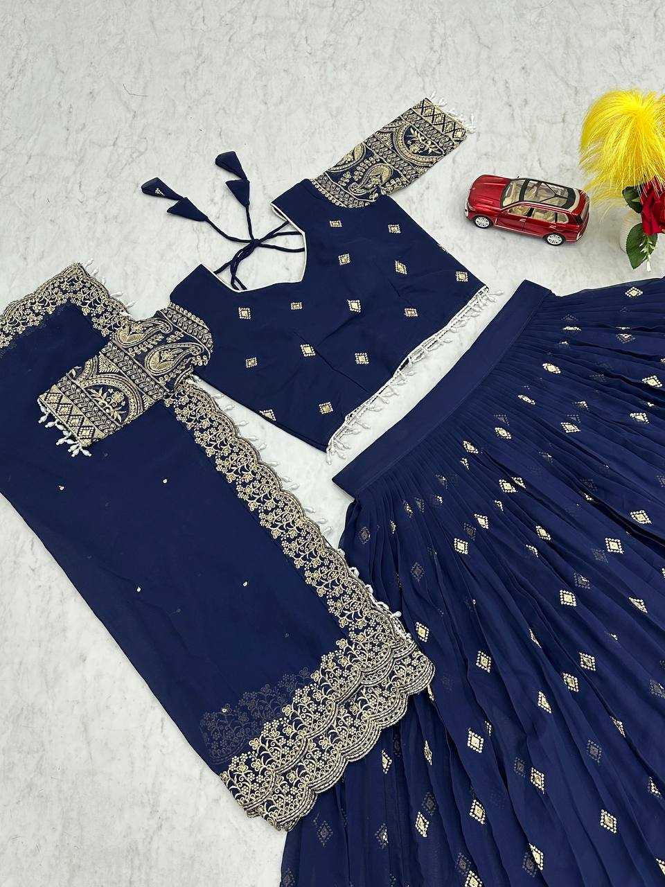 YNF Wholesale Faux Georgette Embroidered Lehenga  | Surat Manufacturer