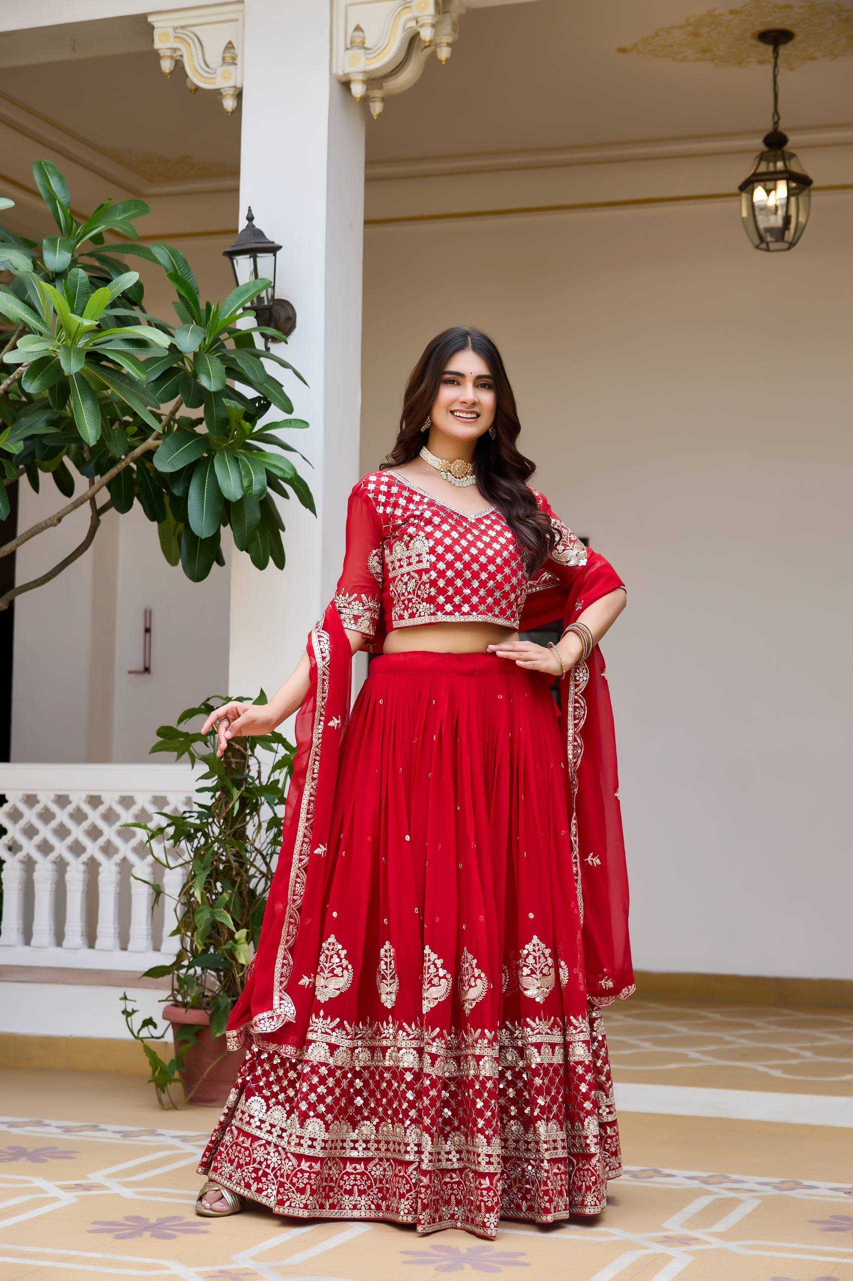 YNF Wholesale Faux Georgette Wedding Lehenga KESH498 179 | Surat Manufacturer