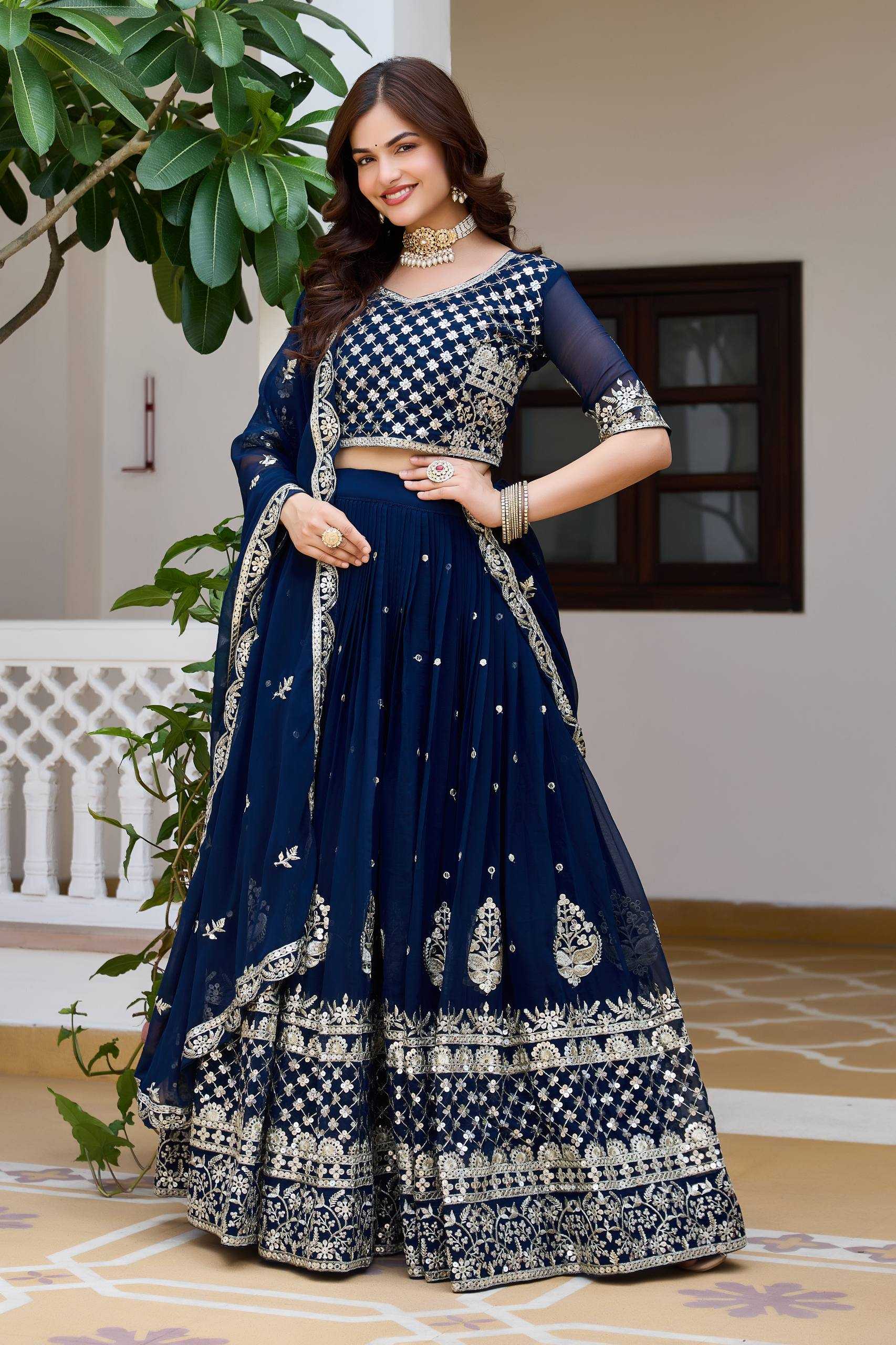 YNF Wholesale Faux Georgette Wedding Lehenga KESH498 179 | Surat Manufacturer