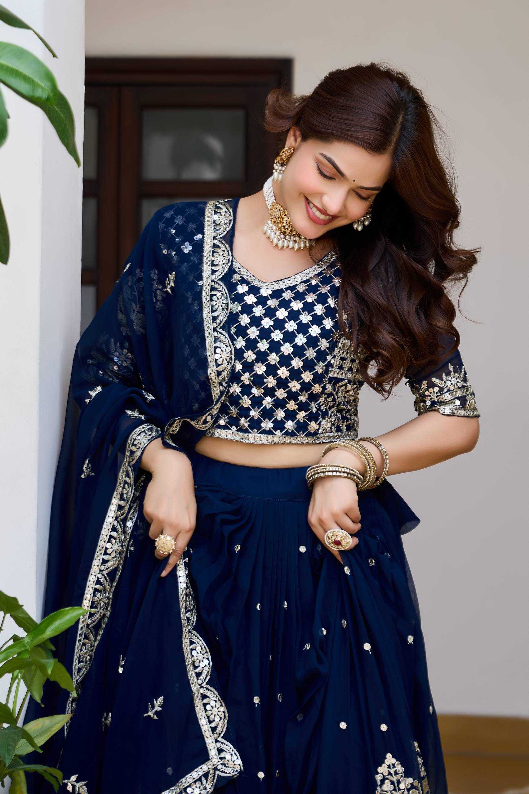 YNF Wholesale Faux Georgette Wedding Lehenga KESH498 179 | Surat Manufacturer