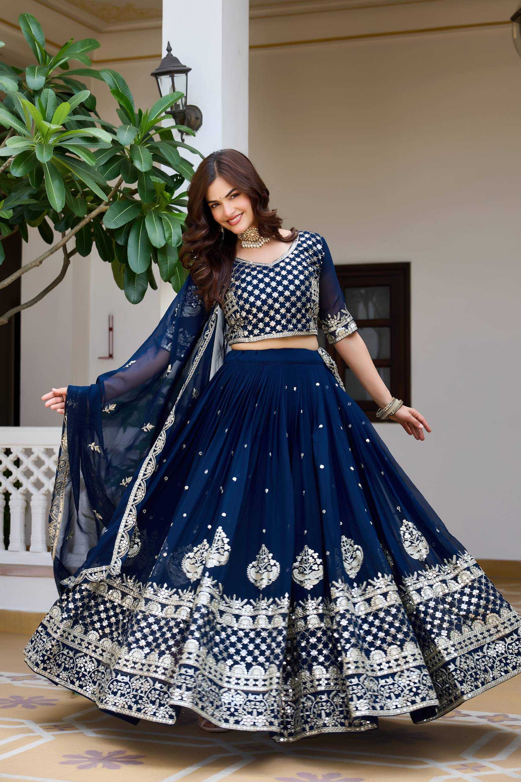 YNF Wholesale Faux Georgette Wedding Lehenga KESH498 179 | Surat Manufacturer