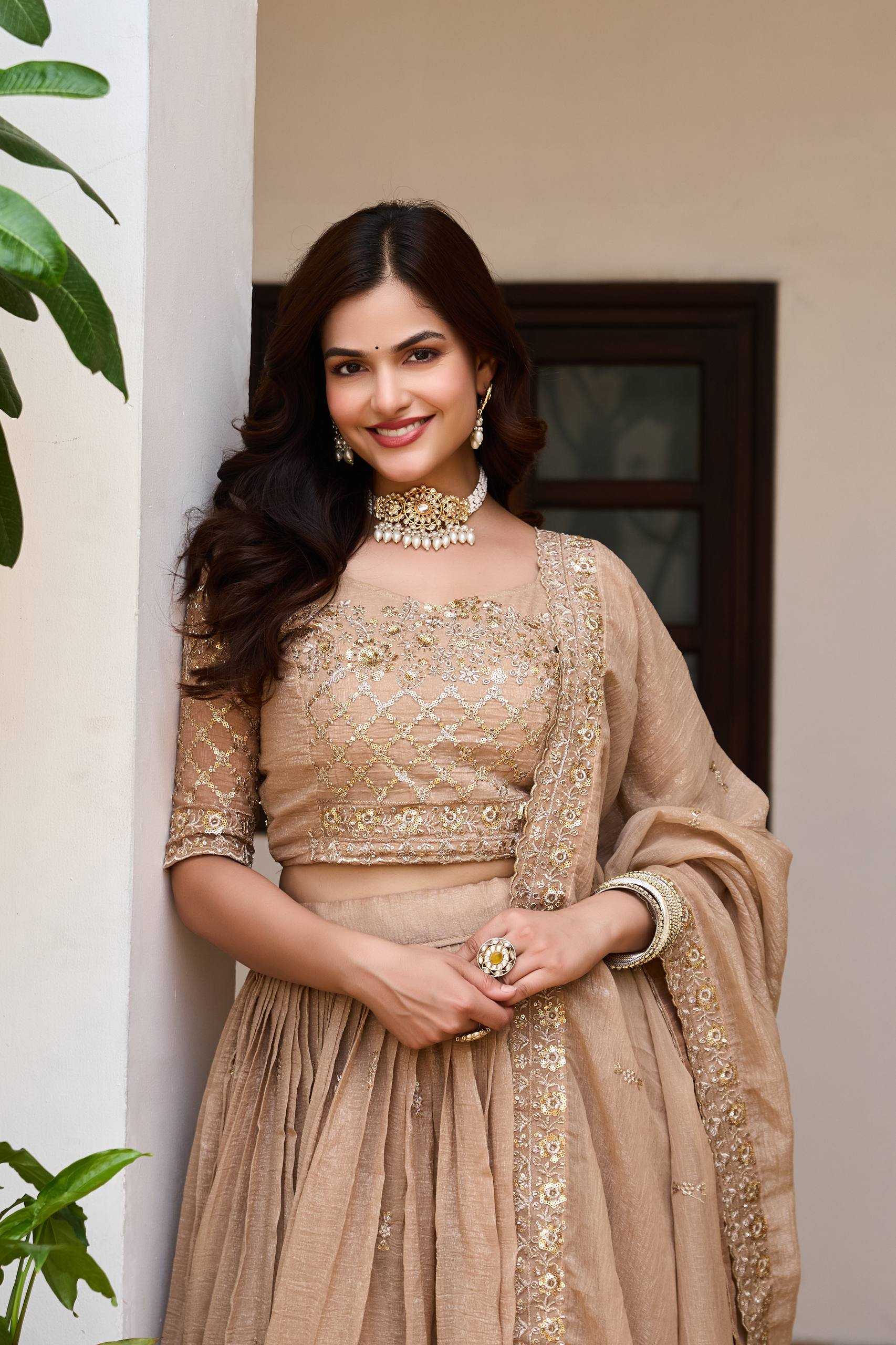 YNF Wholesale Crunchi Embroidered Lehenga  | Surat Manufacturer
