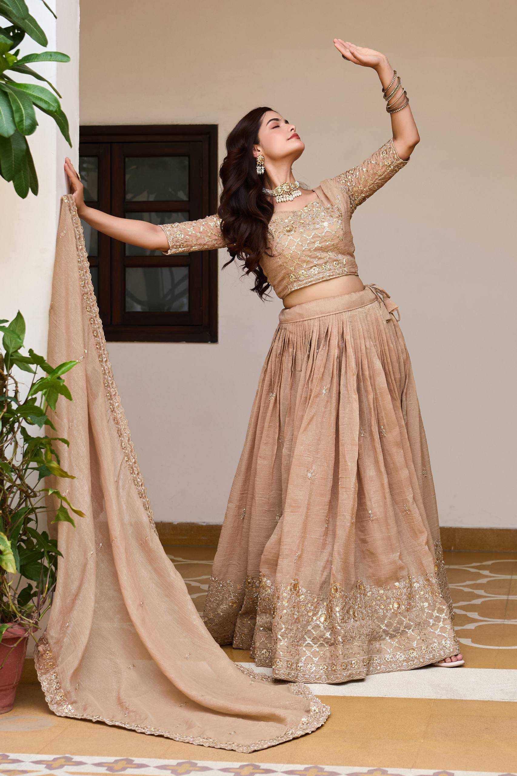 YNF Wholesale Crunchi Embroidered Lehenga  | Surat Manufacturer