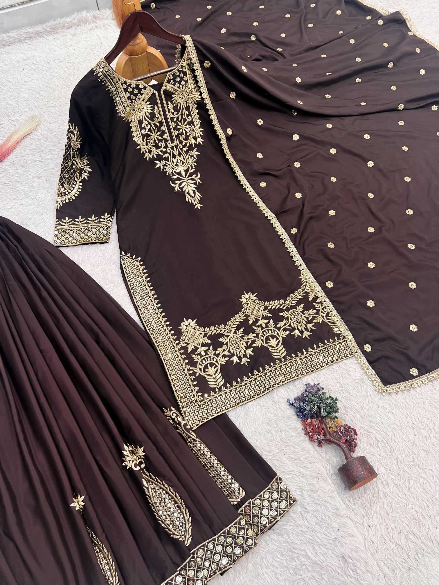 YNF Wholesale Crepe Silk Embroidery Suits  | Surat Manufacturer