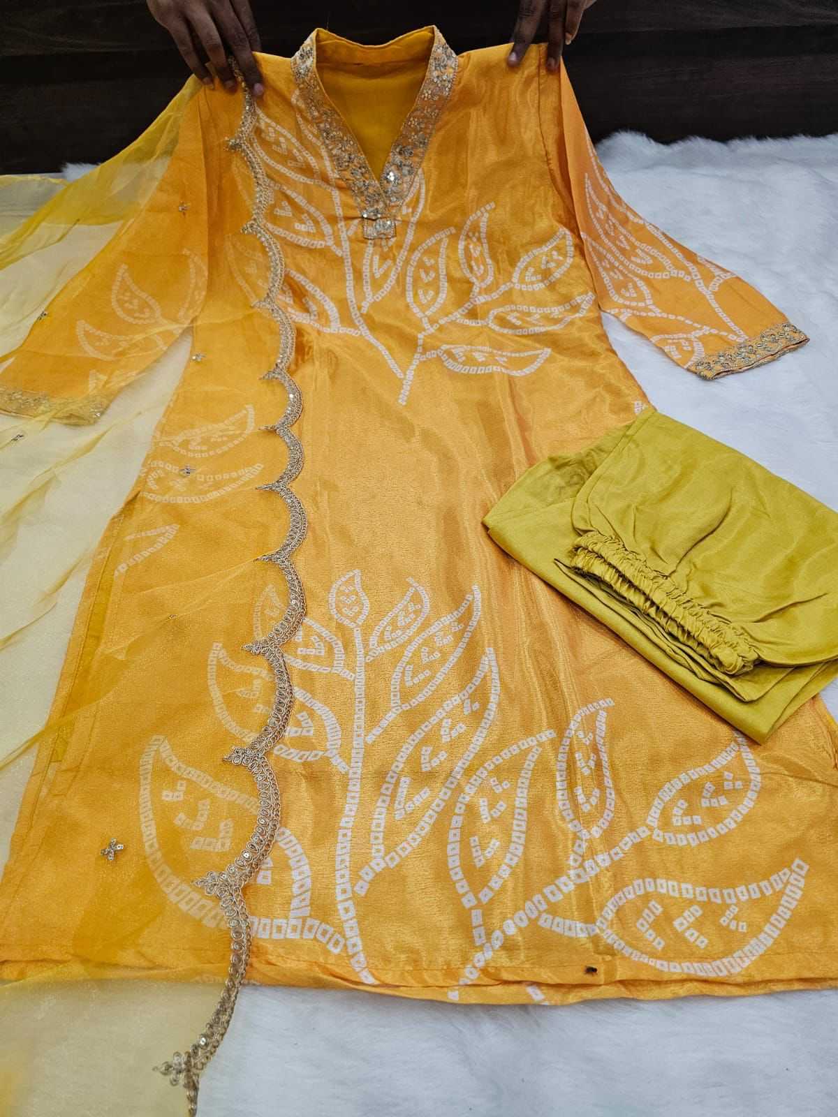 YNF Wholesale Chinon Silk Ladies Suits  | Surat Manufacturer