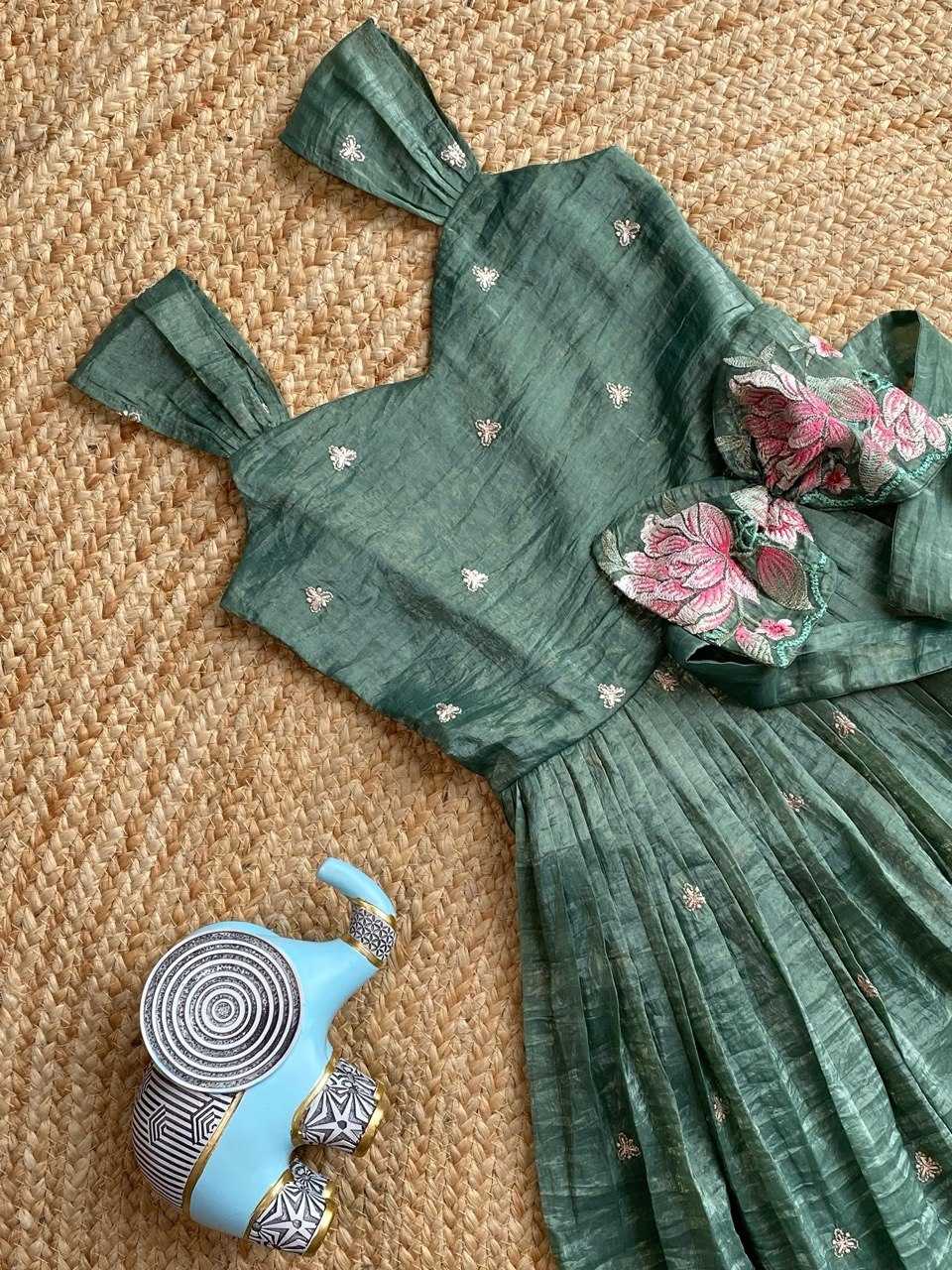YNF Wholesale Soft Gold Crush Kids Gown  | Surat Manufacturer