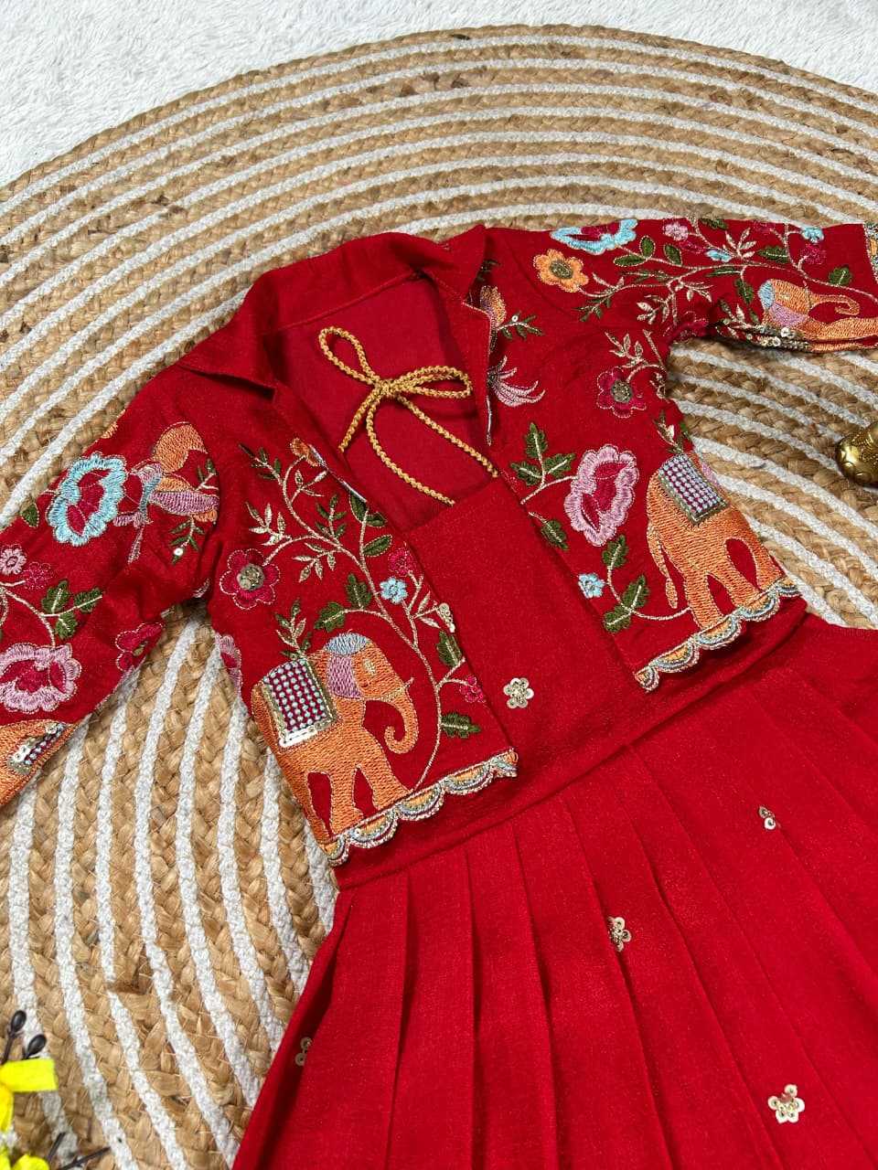 YNF Wholesale Vichitra Silk Kids Frocks  | Surat Manufacturer
