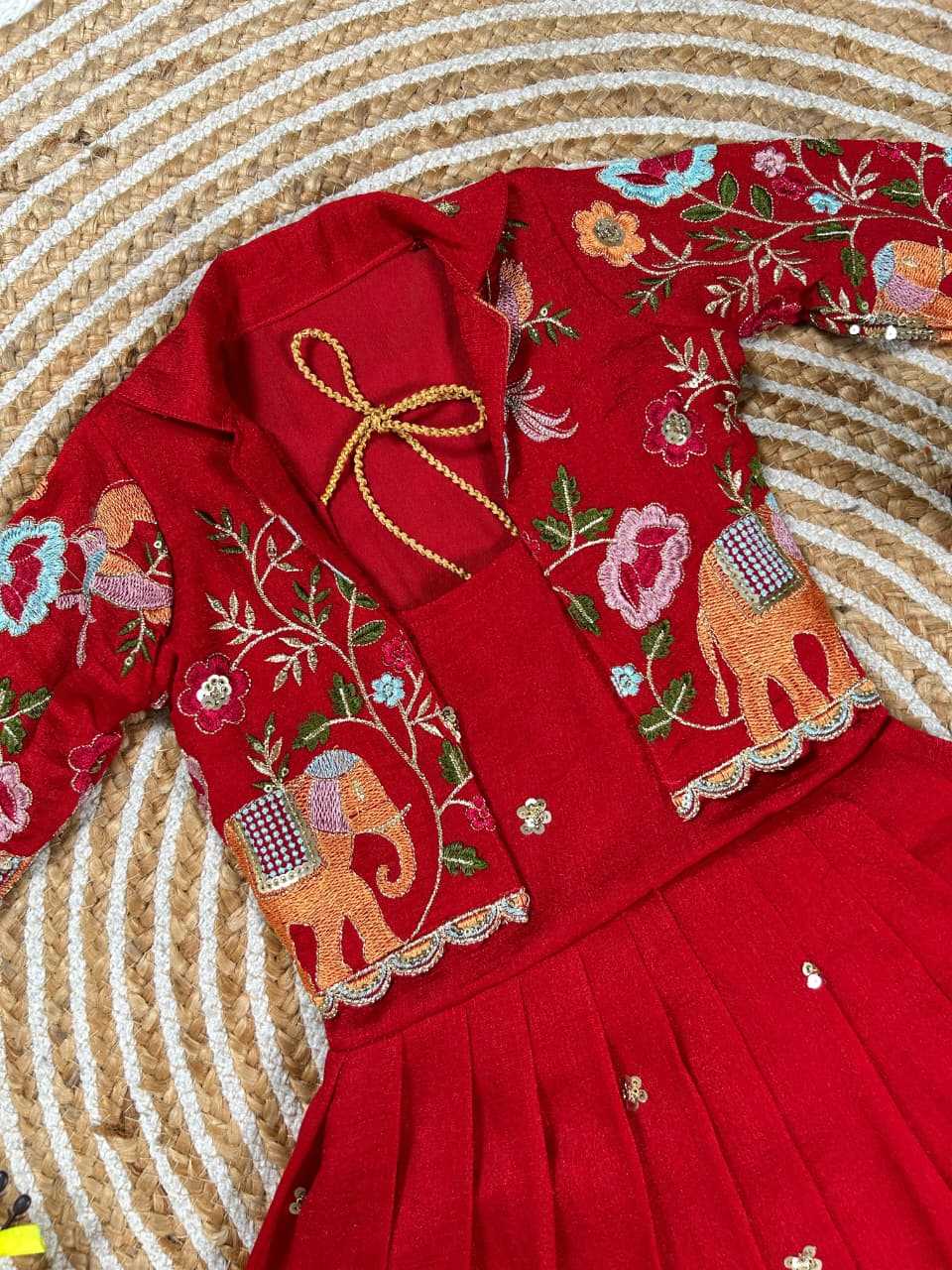 YNF Wholesale Vichitra Silk Kids Frocks  | Surat Manufacturer