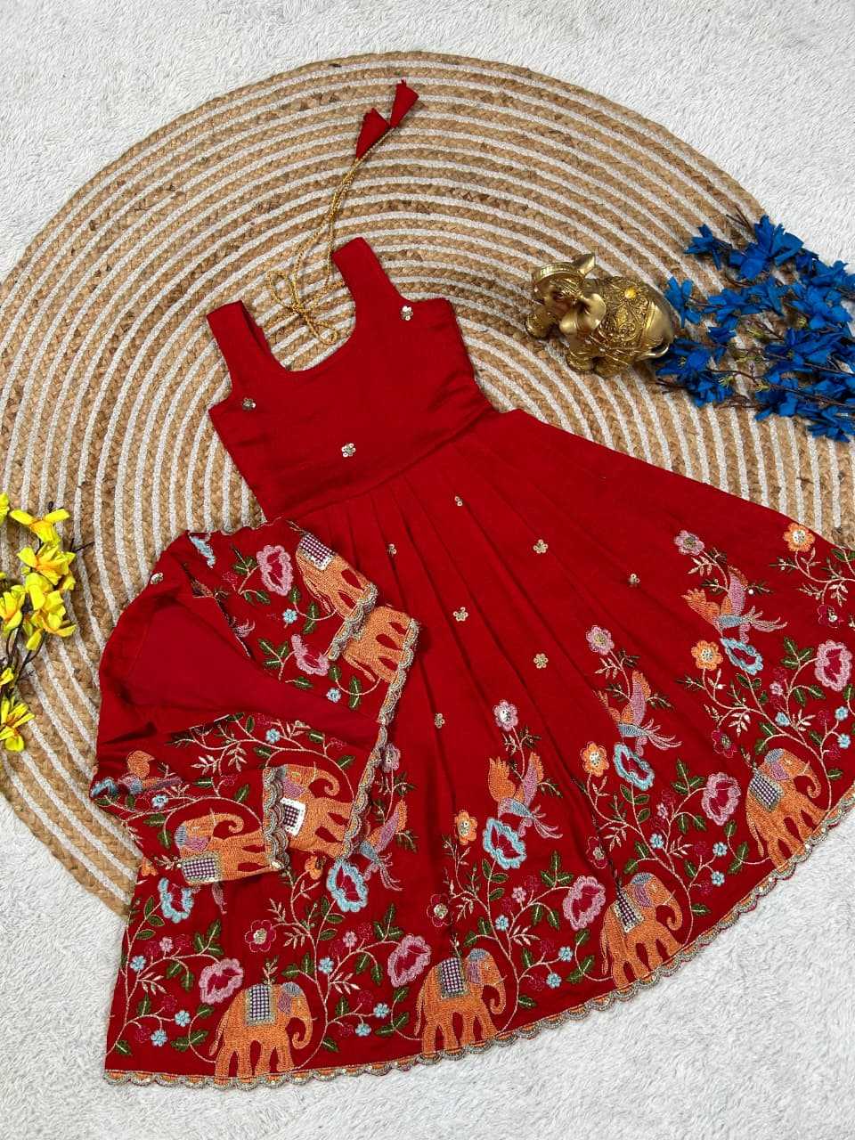 YNF Wholesale Vichitra Silk Kids Frocks  | Surat Manufacturer