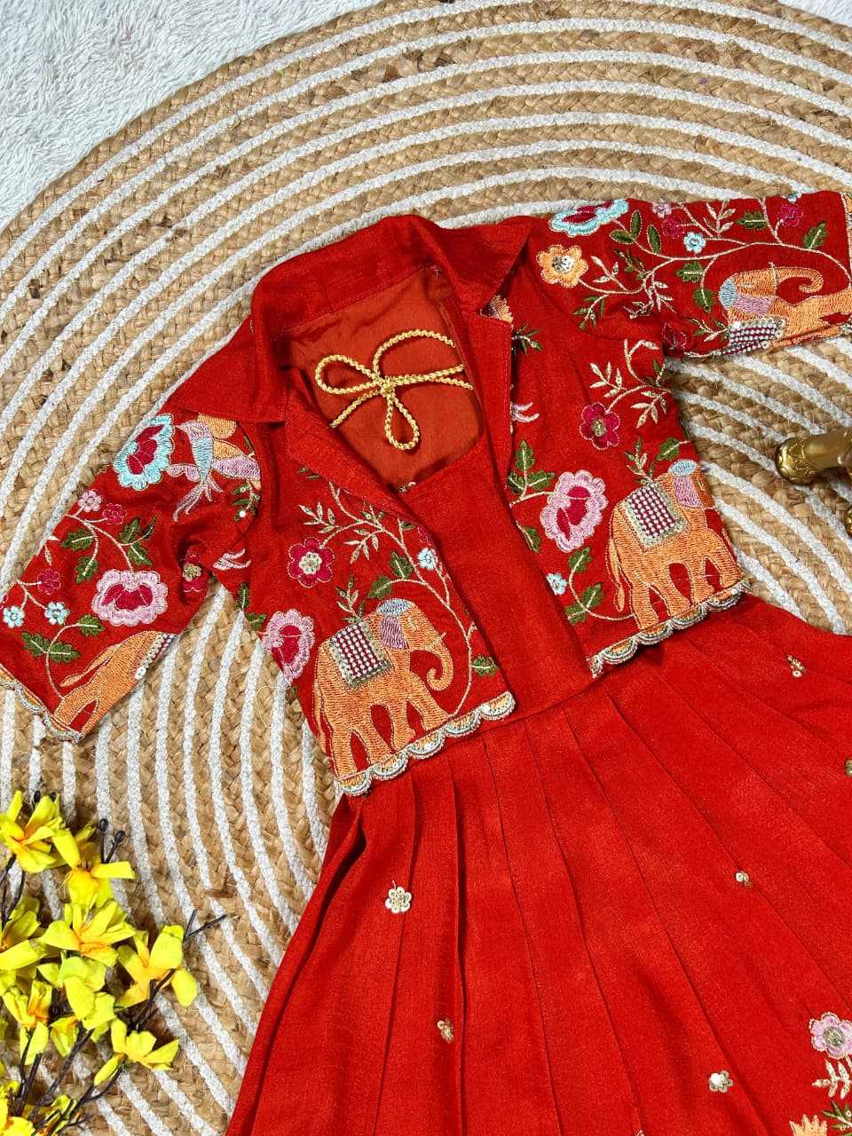 YNF Wholesale Vichitra Silk Kids Frocks  | Surat Manufacturer